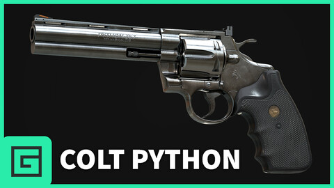 Colt Python | 3D Model | Game Ready | PBR