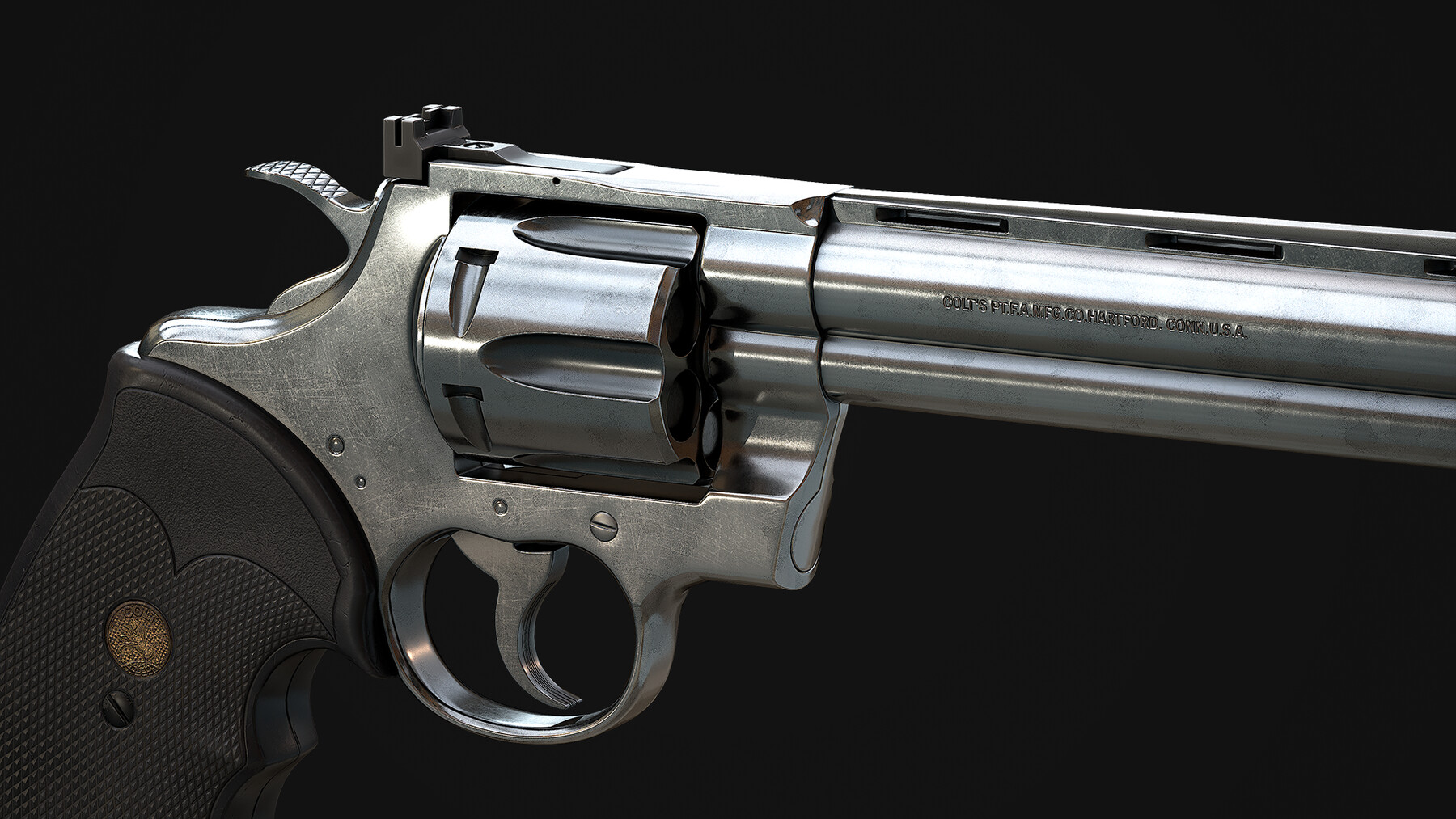 ArtStation - Colt Python | 3D Model | Game Ready | PBR | Game Assets
