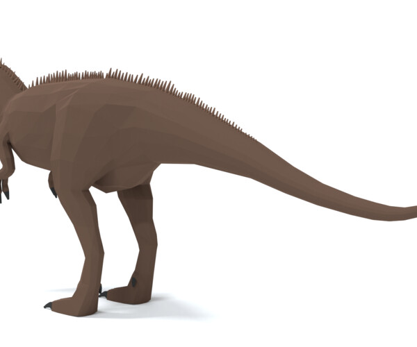 ArtStation - Low Poly Cartoon Carcharodontosaurus | Game Assets