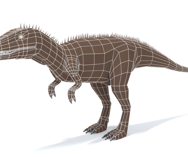 ArtStation - Low Poly Cartoon Carcharodontosaurus | Game Assets