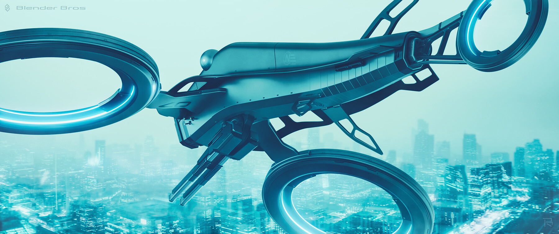 Hard Surface Drone Design in Blender 3 file