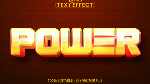 Cartoon text effect, editable power text style