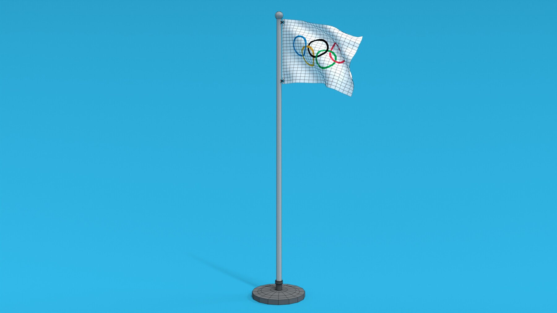 ArtStation - Low Poly Seamless Animated Olympic Flag | Game Assets