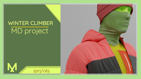 WINTER CLIMBER Cloth MD Project: JACKET,PANTS,SWEATER,MASK,HAT (All set and separately items)