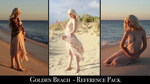 x123 Golden Beach - Pose Reference Pack