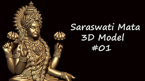 Saraswati Mata 3D Model 01