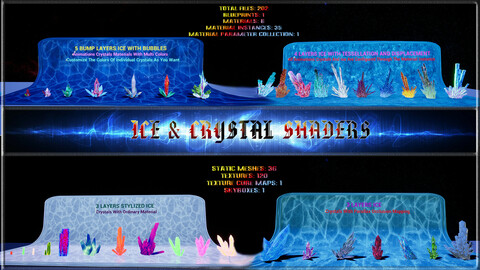 Ice and Crystal Shaders Unreal Engine 4.27-5.4