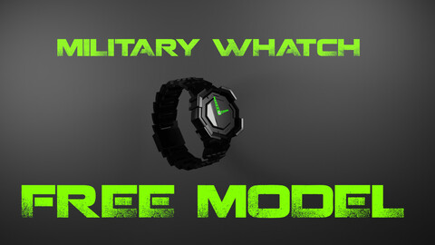 Military whatch free 3d model (.blend)