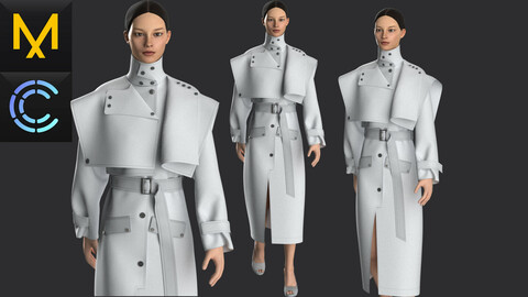 New  Concept Coat Female OBJ mtl FBX ZPRJ