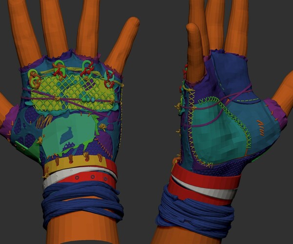 ArtStation - Video Tutorial Complex Clothes Gloves Zbrush | Tutorials