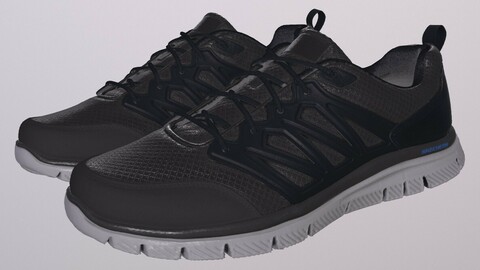 SKECHERS FLEX ADVANTAGE low-poly PBR