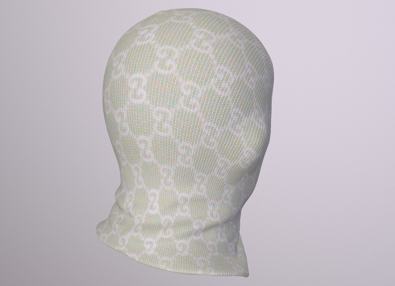 3D model BALACLAVA GUCCI GHOST PBR VR / AR / low-poly