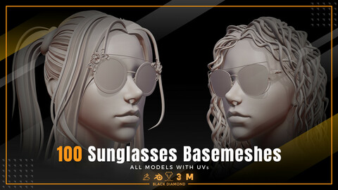 100 Sunglasses Basemeshes