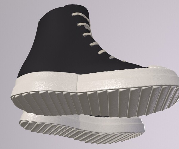 ArtStation - RICK OWENS RAMONES SHOES low-poly PBR | Game Assets