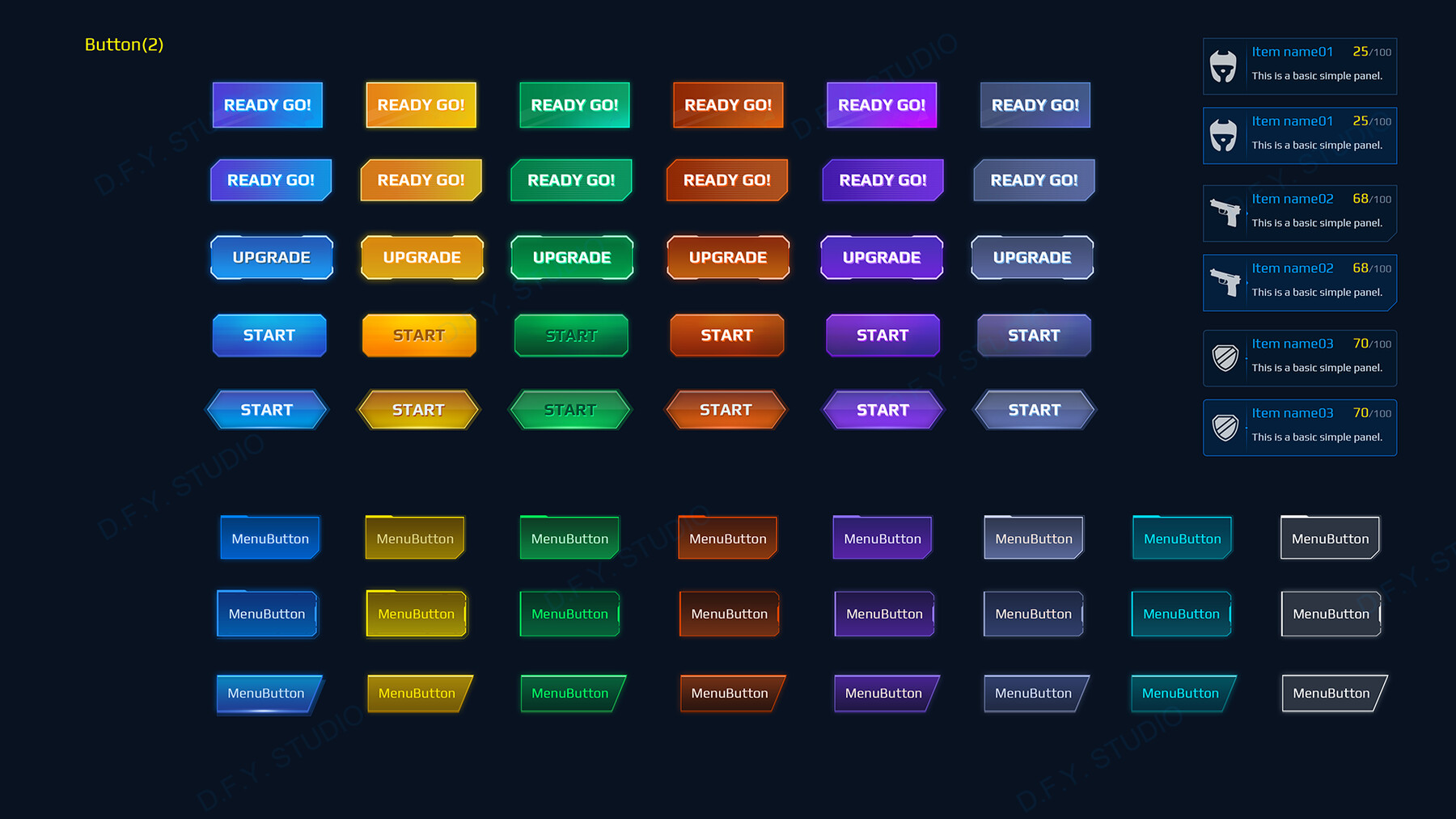 ArtStation - SCI-FI/CyberPunk UI Components | Game Assets