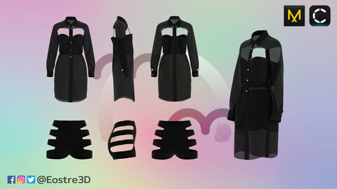 (Womenswear) See through shirt with Pants