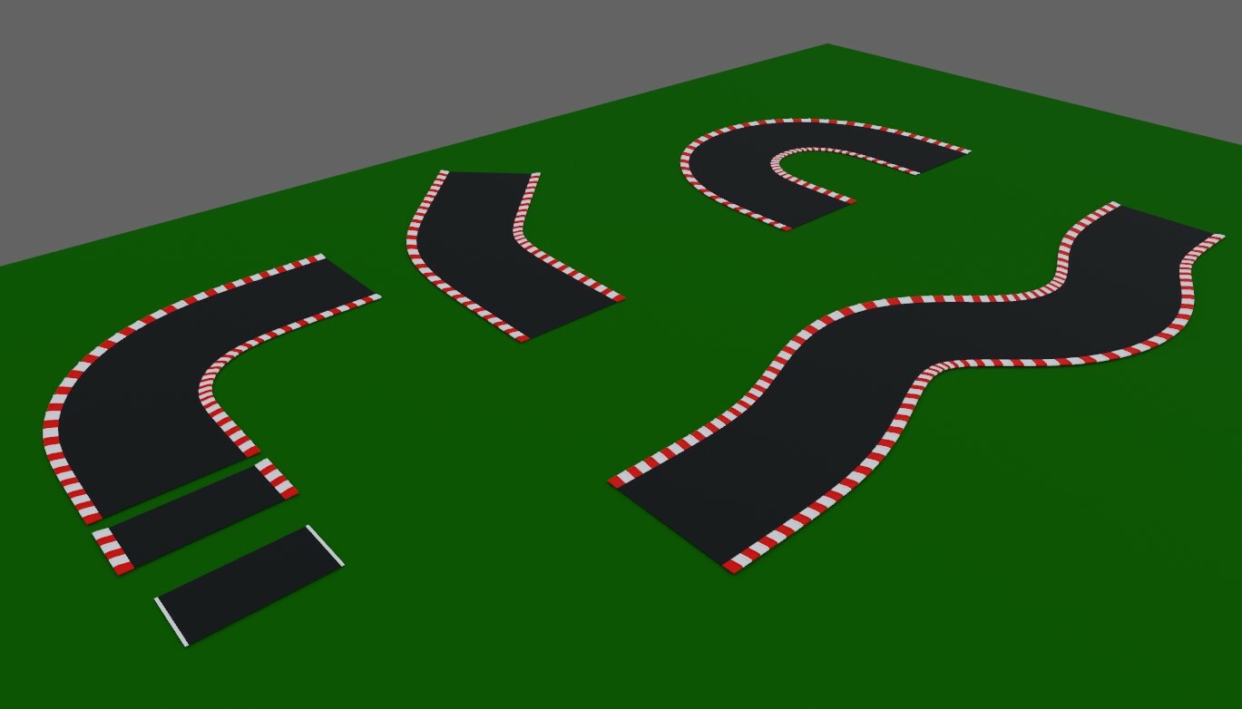 ArtStation - Race Track Configurable - Chicane - Pista de Corrida Low-poly  3D model | Game Assets