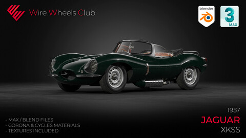 1957 Jaguar XKSS - 3D Model