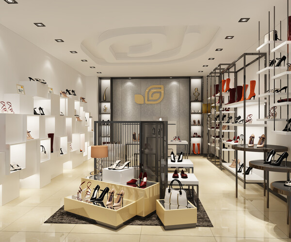 ArtStation - Collection of SHOE STORE 3d scenes 3D model | Resources