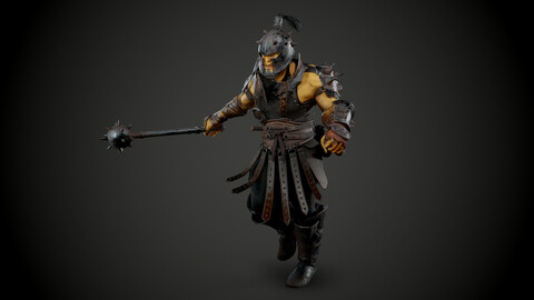 ArtStation - Orc armored with mace | Game Assets