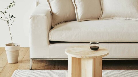 Cross solid wood side table