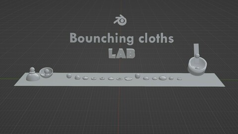 Bounching cloths LAB different padding balls free to fall | BLENDER PROJECT