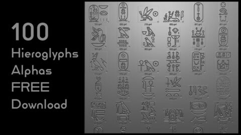 Hieroglyphs alphas