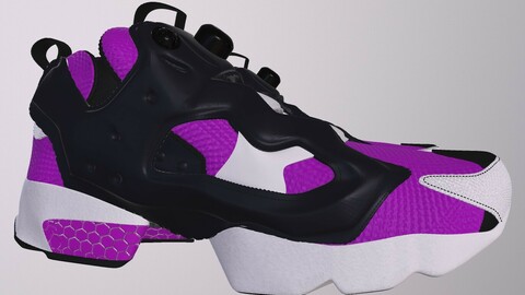 REEBOK INSTAPUMP FURY SHOES low-poly PBR