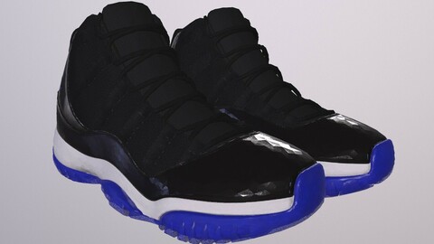 NIKE AIR JORDAN 11 SHOES low-poly PBR