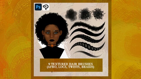 Photoshop\Clip Studio Paint mini textured hair brush pack
