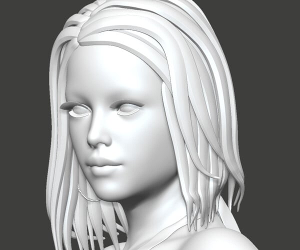 ArtStation - Female Long Hair 01 | Resources