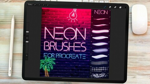 Free Neon Brushes for Procreate