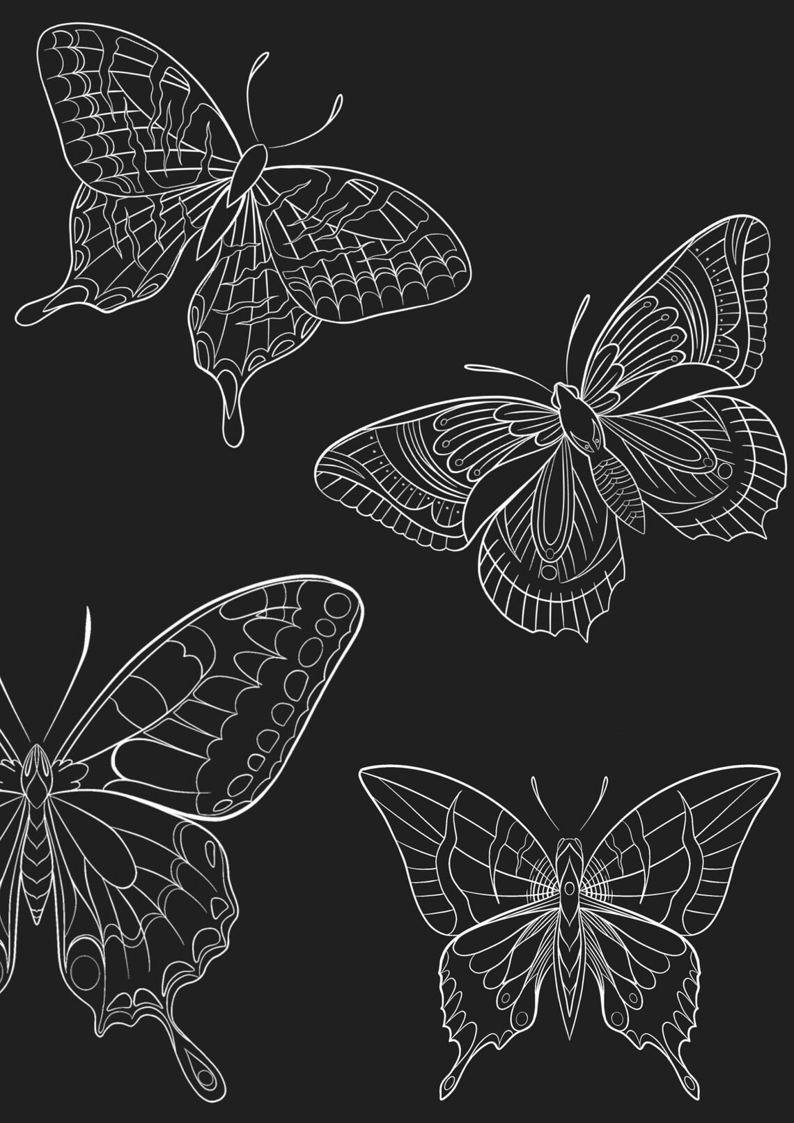 Procreate tattoo stamps Procreate butterfly stamps Tattoo stencils