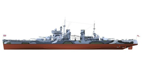 HMS Prince of Wales - port side view