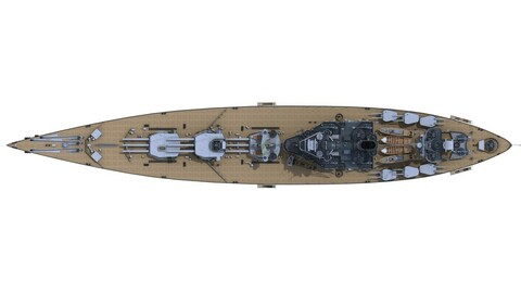 HMS Rodney - top view