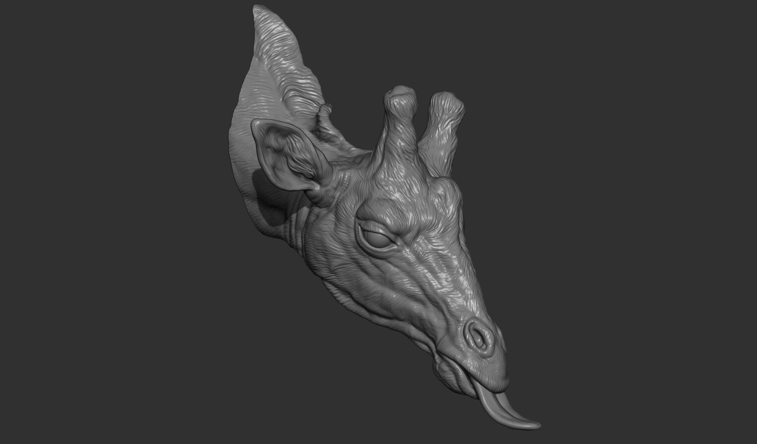 ArtStation - Giraffe head with tongue | Resources