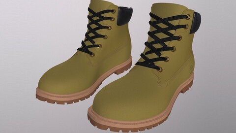 TIMBERLAND SHOES low-poly PBR