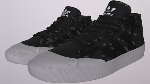 ADIDAS SKATE SHOES low-poly PBR