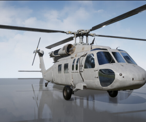 ArtStation - Black hawk UH60 | Game Assets