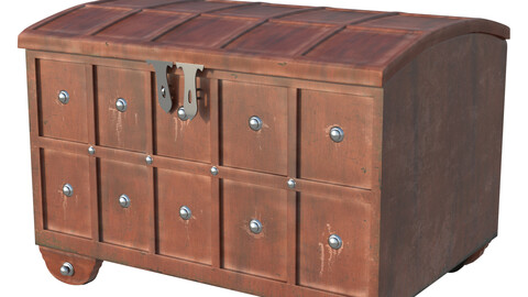 Indian Chest - Medieval 18th Century - Indian Cabinet
