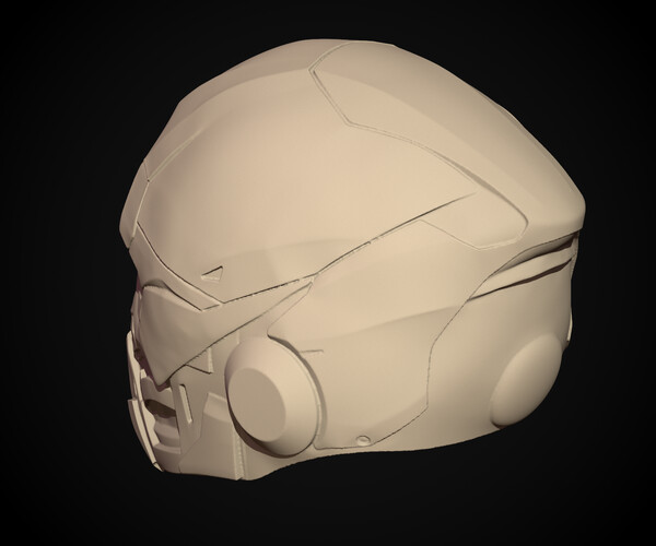 ArtStation - Printable Sci-Fi Helmet 3D print model (STL) | Resources