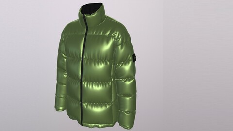 STONE ISLAND PUFFER-JACKET low-poly PBR