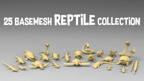 25 Basemesh reptile collection