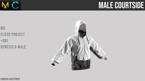 Male Courtside Marvelous Designer Project | +.obj