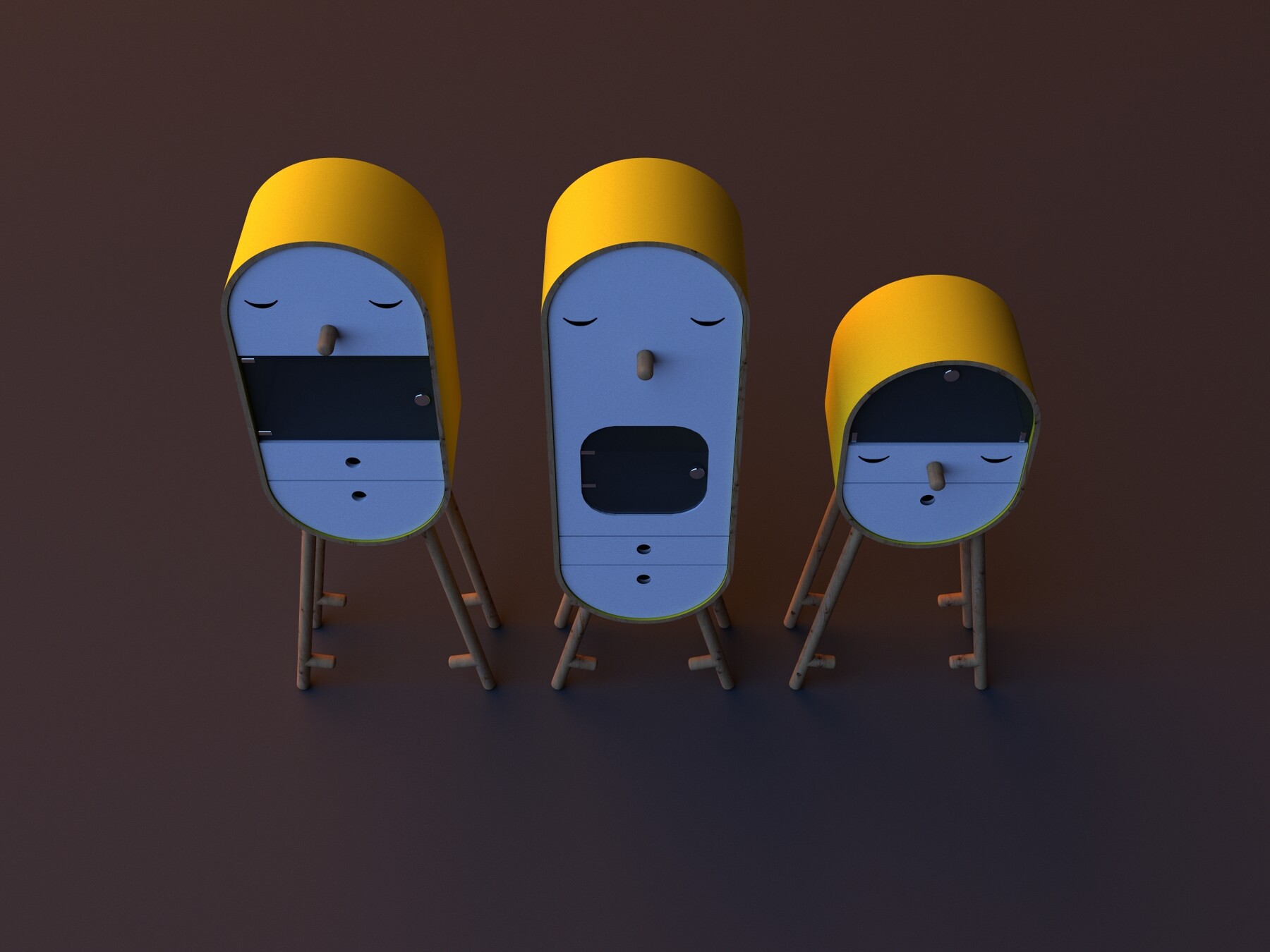 ArtStation - Modular capsule cabinets - dresser | Game Assets