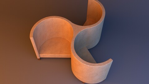Unusual soft lether armchair