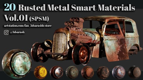 20  Rusted Metal Smart Materials Vol.01 (SPSM)