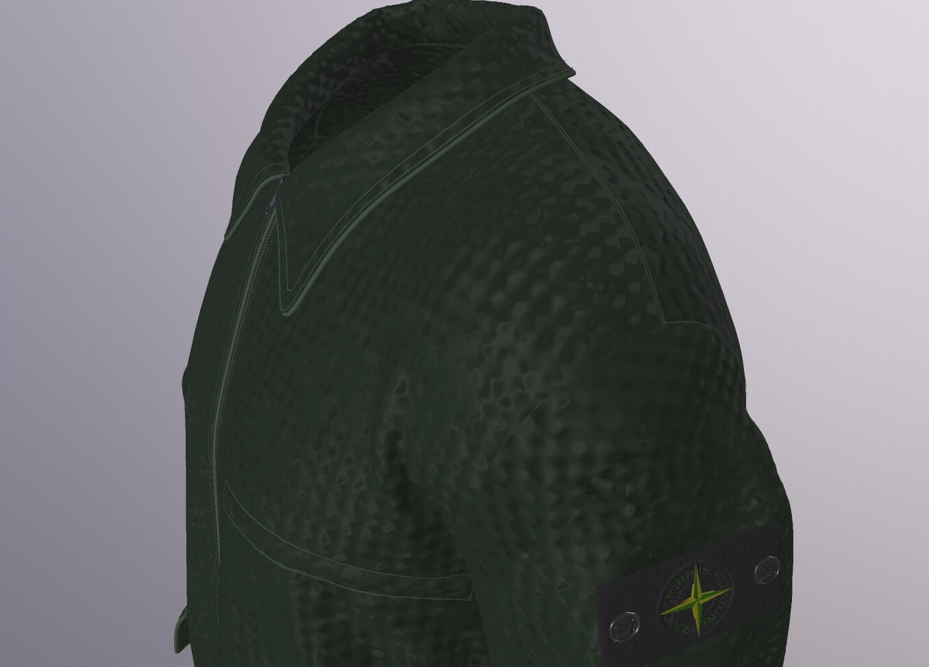 ArtStation - STONE ISLAND LEATHER JACKET low-poly PBR | Game Assets