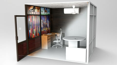 Office cabin02 Asset 3d model