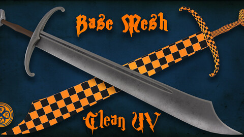 Modular Swords Base Mesh Pack - Game Ready